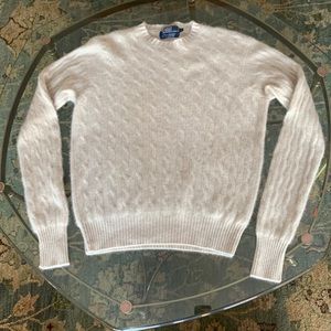 EUC POLO by Ralph Lauren Beige Cable-knit Cashmere Sweater